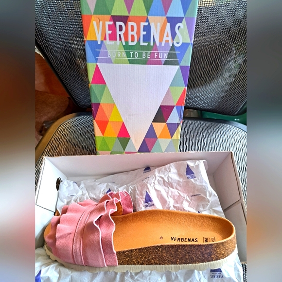 Fun Verbenas Shoes - FUN VERBENAD Slide Sandals BRAND NEW size 8 ROCIO suede upper SO CUTE with jeans
